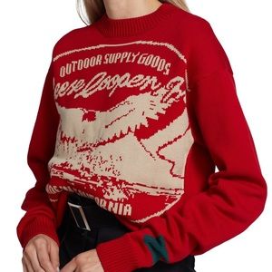Reese Cooper Red Cotton Sweater - L